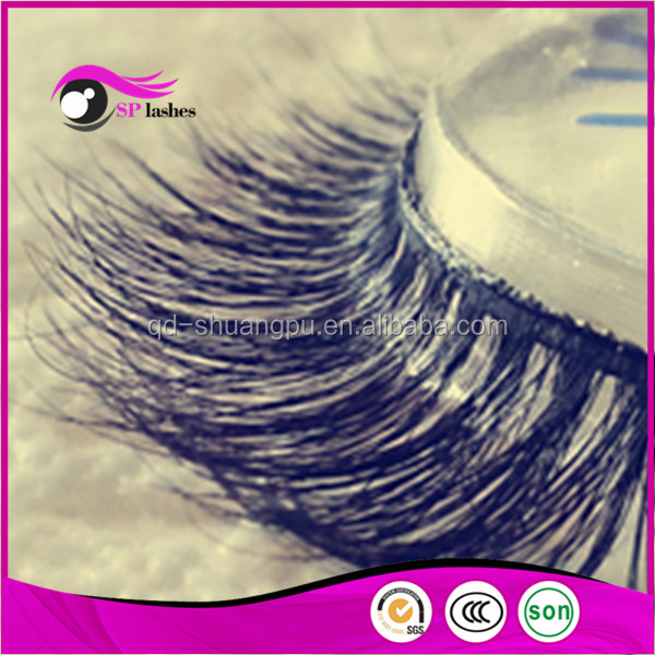 Private Label Paires 100% Réel Cheval Faux Cils Cheval Cheveux Faux Cils