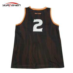 Sublimación completa nuevo estilo de <span class=keywords><strong>baloncesto</strong></span> <span class=keywords><strong>camiseta</strong></span> último diseño naranja y negro <span class=keywords><strong>baloncesto</strong></span> Jersey - Product Image 2