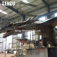 Fait main Animatronique Statues de Dragon