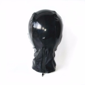 NOUVEAU cuir bdsm bondage contraintes yeux qui fuient bouche avec fermeture à glissière bondage cagoule sexe jeux pour adultes produit sexuel - Product Image 2