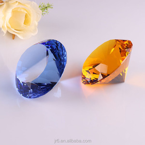 Venda por atacado k9 cristal de diamante preciosas de vidro decorativo grande papel de cristal peso de diamante para decoração da casa