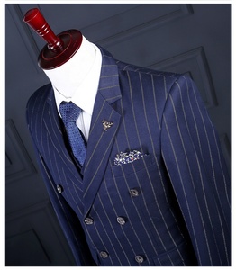 Traje de Novio a Rayas para Hombre, Talla Grande, Traje de Boda, Traje de Negocios, Traje de Padrino - Product Image 2