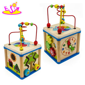 Nouvelle arrivée 5 dans 1 multi-fonction jouets en bois <span class=keywords><strong>poste</strong></span> d'activités pour enfants W11B201 - Product Image 3