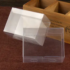 Transparente PVC-Box für Geschenk verpackungen wählbares Band und Karton boden