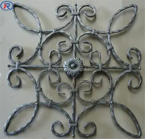 wrought iron fittings stamping leaves and flowers ornamentals on fence and gate