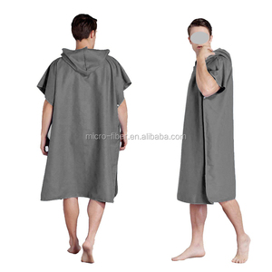 Commercio all'ingrosso Su Misura Spiaggia <span class=keywords><strong>Poncho</strong></span> <span class=keywords><strong>Asciugamano</strong></span> In Microfibra Pelle Scamosciata di Surf Con Cappuccio <span class=keywords><strong>Poncho</strong></span> Per Adulti - Product Image 4