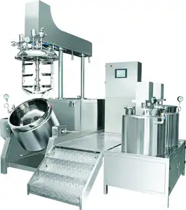 Levantamento do homogeneizador do vácuo emulsionante para o corpo cosmético loção creme misturador que faz a máquina