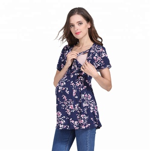 Nuovi vestiti estivi di maternità Casual vestiti di <span class=keywords><strong>allattamento</strong></span> al seno maglietta di <span class=keywords><strong>allattamento</strong></span> per donne incinte taglie forti - Product Image 2