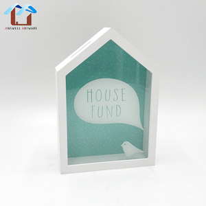 Salvadanaio in legno all'ingrosso 2024 salvadanaio a forma di casa piccola - Product Image 2