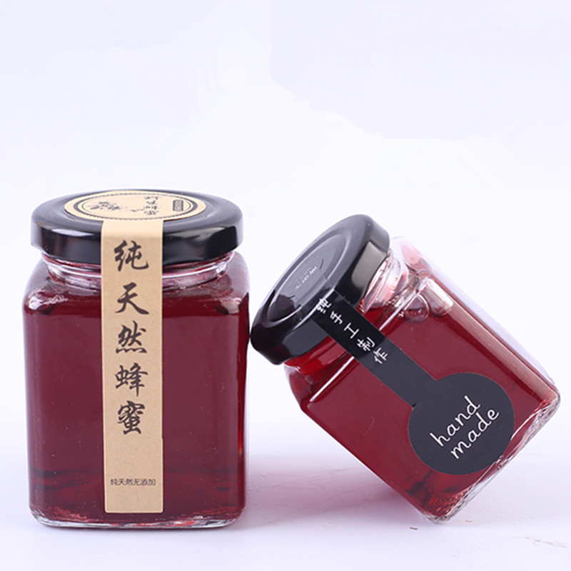 50Ml-1000Ml Vuông Rõ Ràng Thủy Tinh Mật Ong Mứt Nước Sốt Jar Lưu Trữ Chai & Chum Mật Ong Chum Với Số Lượng Lớn