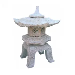 Светодиодный наружный садовый фонарь с декором Rokkaku Yukimi японский садовый каменный фонарь