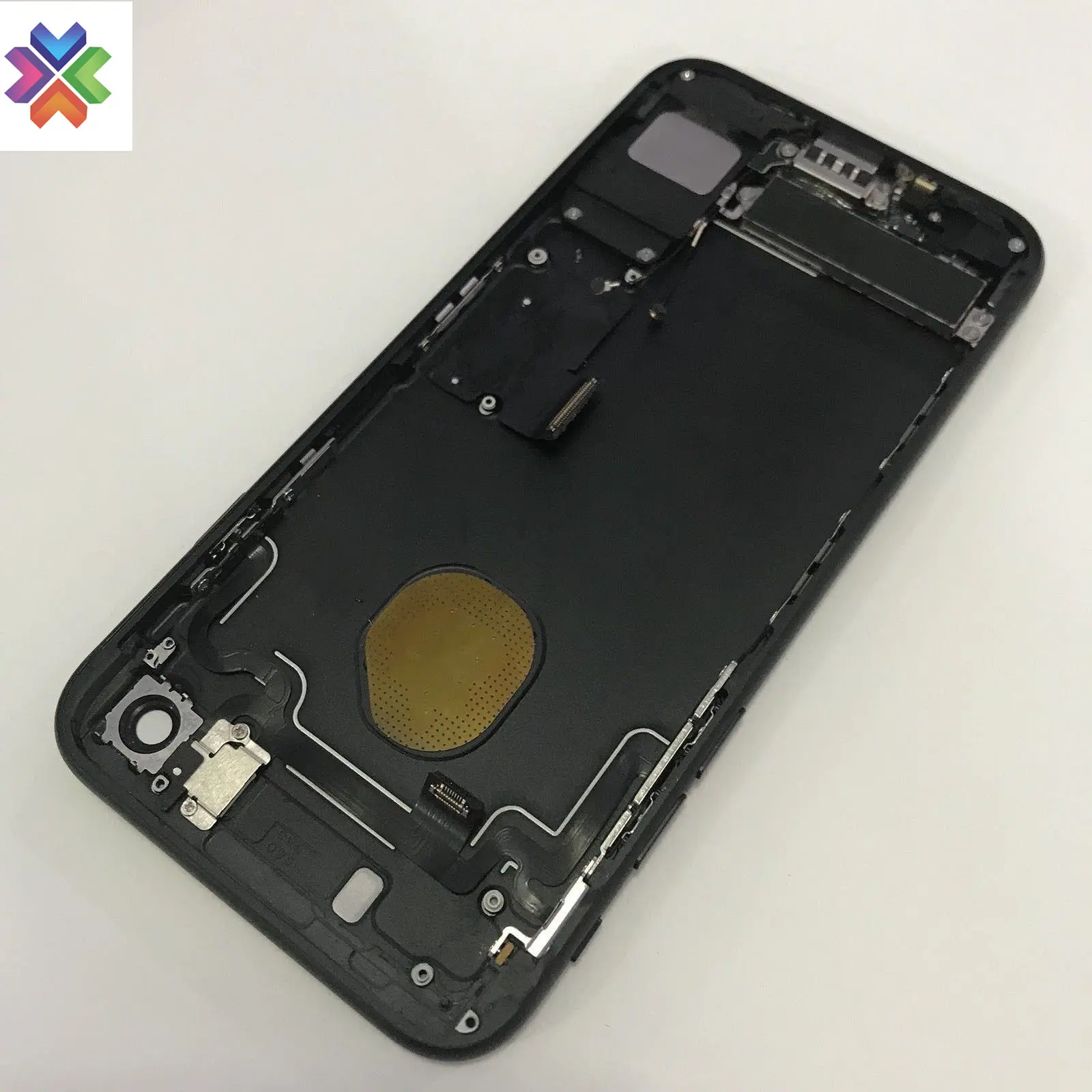 Spedizione veloce Per il iphone 7 7 Plus Lastra di Vetro Della Copertura Posteriore Della Batteria Completato con il Caricatore ear speaker cavo della flessione