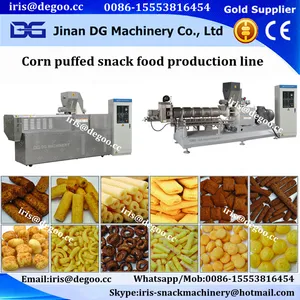 Continua automática extruido aperitivos de cereales/rusk/pan de maíz de la máquina de fabricación de alimentos/línea de producción