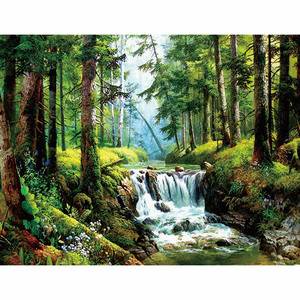 Homfun — toile de diamant 5D, broderie strass, points de croix, à perceuses complètes, pour bricolage, <span class=keywords><strong>peinture</strong></span> avec chiffres - Product Image 4