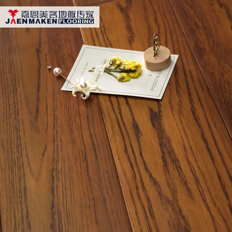 Smooth Wire Brushed Oak 3 Layer Engineered Wood Flooring Manufacturer