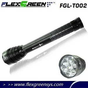 Flexgreen rechargeables 7 CREE T6 6000 lumens lampe de poche LED