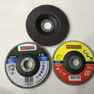 Disques à rabat en oxyde d'aluminium brossé, 12 pièces