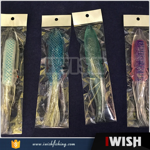 Trolling de 9 pulgadas con tubo de plástico en pesca de calamar hecho a mano del rey señuelos - Product Image 1