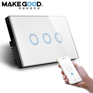 MakeGood US Standard 120*72*43MM Tuya Smart Life App Control Smart Wifi Light Touch Switch avec Alexa <span class=keywords><strong>Google</strong></span> - Product Image 3