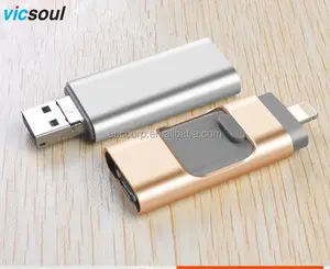 Atacado OEM Usb 3.0 Gb de Memória Pen Drive 32 Otg Usb Flash Drive Para Ios E Android