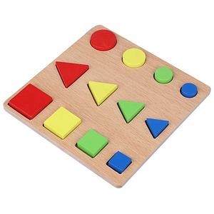 Puzzle Kayu Intelektual Blok Awal Pendidikan Geometri Bentuk Bangunan Perakitan Belajar Mainan Montessori Mengajar AIDS - Product Image 3