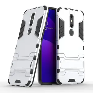 Tam Koruyucu 2 in 1 darbeye tpu pc kickstand cep arka kapak için Oppo F11 Pro arka kapak Ultra ince