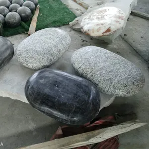 옥외 장식적인 큰 닦은 자갈 돌