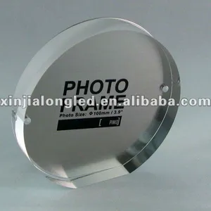 Counter Clear Magnetic Photo and Picture Frame Round Shape Acrylic Magnetic Photo Frame