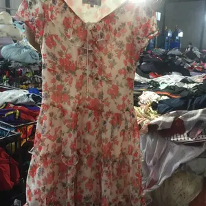 Nos bales vestido de seda feminino 100 kg, roupas usadas no reino unido