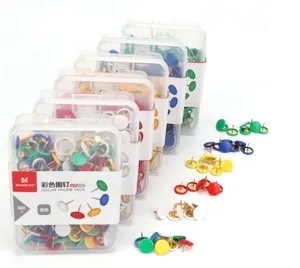 A Pins PVC Coated Assorted Color Thumb Tacks Drawing Pins In A Pack Of 100 Pieces