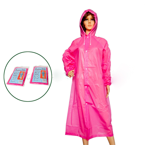 Raincoats Type and 100% Waterproof Polyester Plastic Material Rain Coat in PEVA Material Raincoats Rain Suit