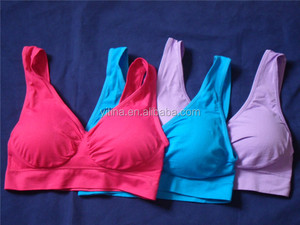 Sutiã de genie com apoio sem costura, seis tamanhos, nove cores, feminino acolchoado, com almofadas - Product Image 3