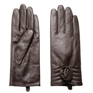 GL77 <span class=keywords><strong>guanti</strong></span> da <span class=keywords><strong>donna</strong></span> <span class=keywords><strong>in</strong></span> <span class=keywords><strong>pelle</strong></span> di montone marrone - Product Image 2