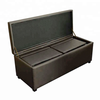 BAILEY personnalisé en cuir Morden chambre charnière rangement pouf banc siège pliable banc de rangement tabouret