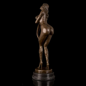Scultura in Bronzo di <span class=keywords><strong>Giovane</strong></span> Donna Nuda, Decorazione Antica per la Casa - Product Image 2