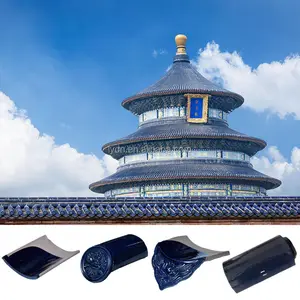 roofing material chinese antique blue glazed roof tiles for park