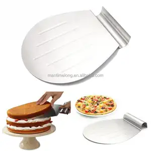 Plateau de transfert de Pizza en acier inoxydable, mobile, pelle de levage de gâteaux, outil de pâtisserie