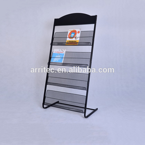 Miễn Phí Tầng Đứng Văn Học Tạp Chí Hiển Thị Đứng Giá Chủ Kim Loại Dây Tờ Báo Hiển Thị Báo Giá Đứng Cho Thư Viện - Product Image 4