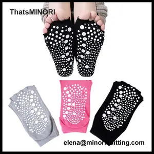 Ygminori — chaussettes de yoga antidérapantes, avec orteils ouverts, 5 orteils, avec poignée antidérapante, pour ballet, yoga, pilates, vente en gros - Product Image 1