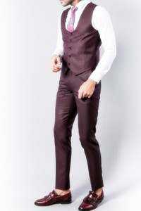 El novio elegante usa un esmoquin con solapa en Pico/Traje de boda para hombre/Conjunto de <span class=keywords><strong>3</strong></span> piezas para hombre (chaqueta + Pantalones + Chaleco) - Product Image 4