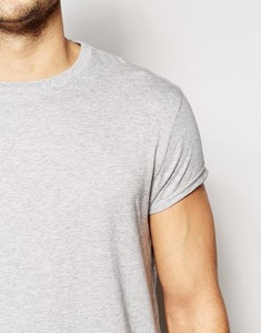 T-shirt con cuello redondo en relajado <span class=keywords><strong>Skater</strong></span> Fit y rollo de <span class=keywords><strong>la</strong></span> manga - Product Image 3