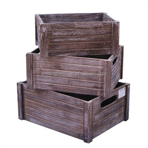 Antique Sử Dụng Thân Thiện Với Môi Trang Trí Bằng Gỗ Crate Hộp Trái Cây Bằng Gỗ Thùng - Product Image 1