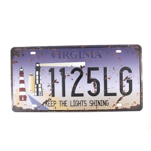 Venta directa de fábrica Patrón personalizado Placa de matrícula de número de alta seguridad americana para Decoración - Product Image 3