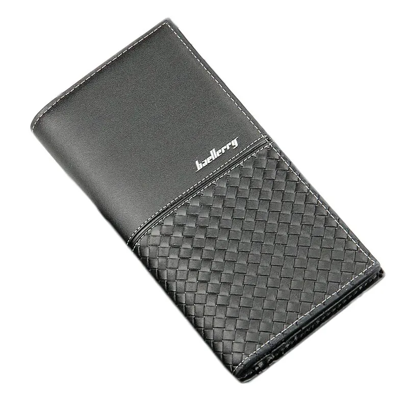 BW3012 Online Wholesale Phone Men Wallet Bag Hot Sale Wovean PU Long Stylish Wallet