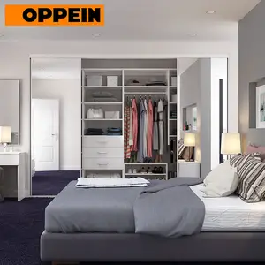 OPPEIN-puertas de armario con espejo deslizante, muebles de dormitorio