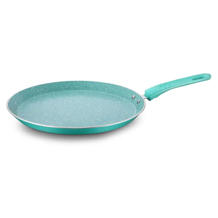 pressed aluminum green color non stick pancake pan with induction bottom