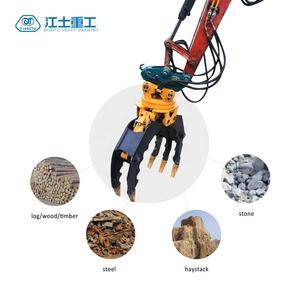 CE/ISO Memolition Excavadora Accesorio Dos Rams Rotación Hidráulica Rock Grab en Venta - Product Image 3