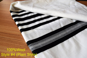 100% lana talit oración chal (negro) tamaño 72 "l x 65" W - Product Image 2