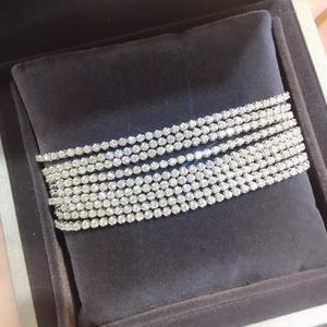 เครื่องประดับหรูหรา18K ทองเพชร Bling ของผู้หญิงฮิปฮอปอุปกรณ์สร้อยข้อมือโซ่ปรับ - Product Image 5
