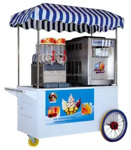 アイスクリームカートCombination携帯アイスクリームトラックIce Cream Vending Cart For Sale With Wheels